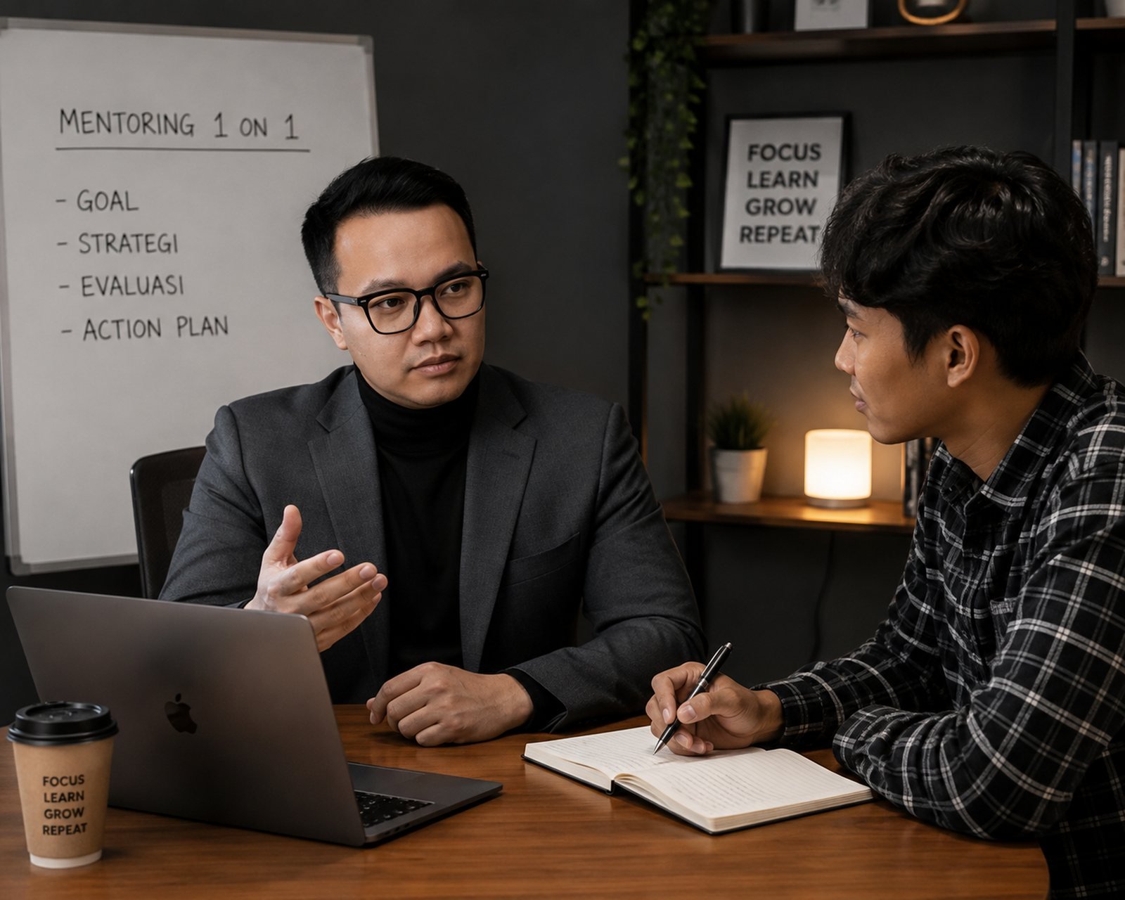Sesi mentoring privat satu lawan satu bareng Abed Steady